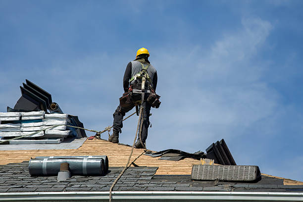Professional Gutter Installation technician working in Fort Riley, KS